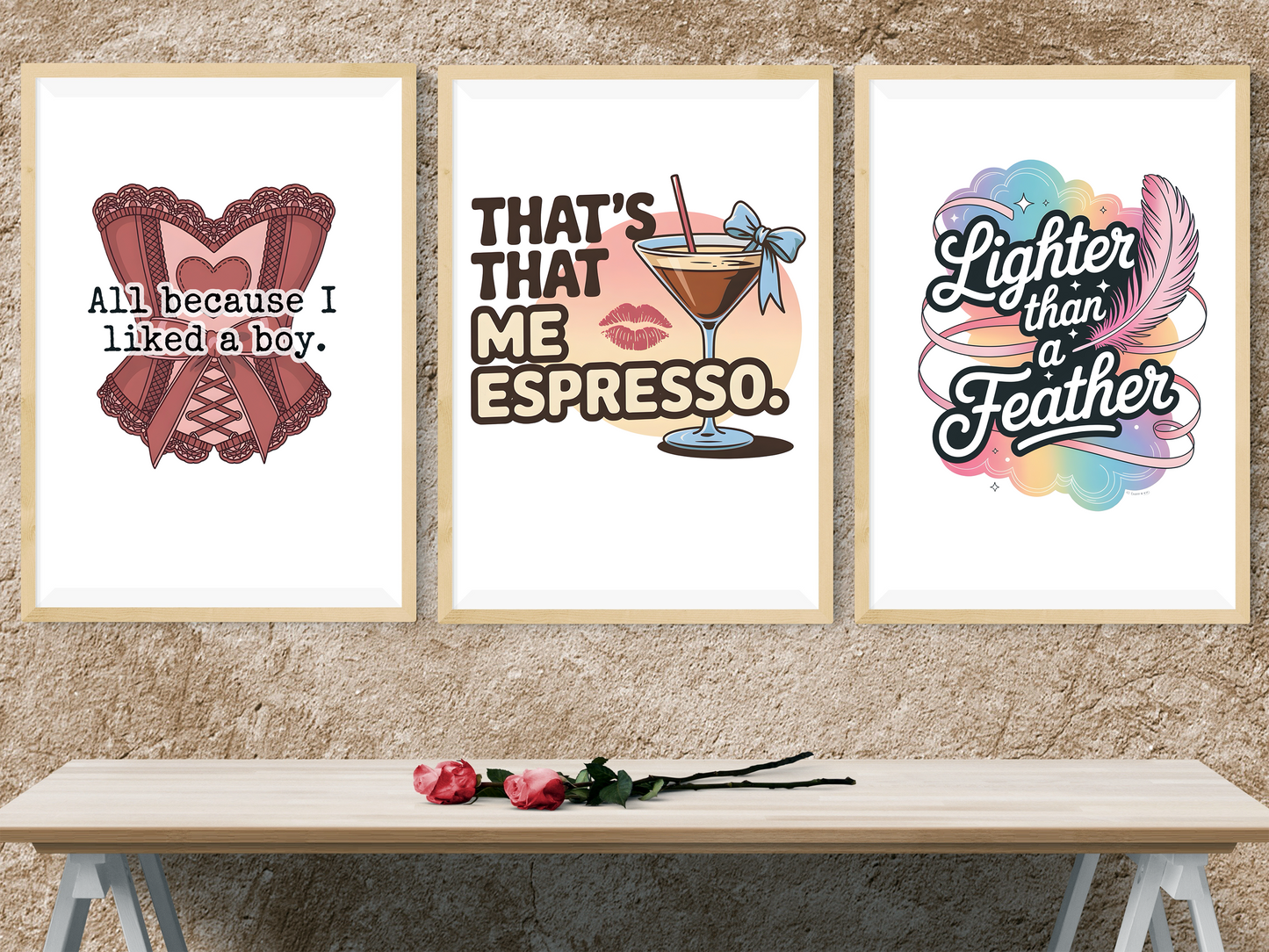 Girly Quote PNG Clipart Bundle, Sassy Pink Pop Culture Sticker Graphics