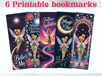 Printable Fairy Bookmarks Bundle, Magical Fantasy Bookmark Set