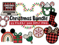 Christmas PNG Clipart Bundle, Holiday Movie Night & Cozy Winter Graphics