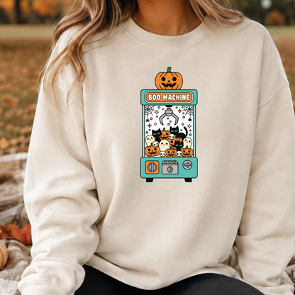 Boo Machine PNG, Halloween Claw Machine T-Shirt Design, Cute Spooky Sublimation Graphic