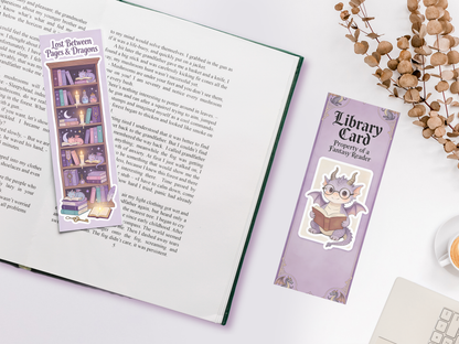 13 Printable Fantasy Bookmarks Bundle, Dragon Reader Bookmark Set
