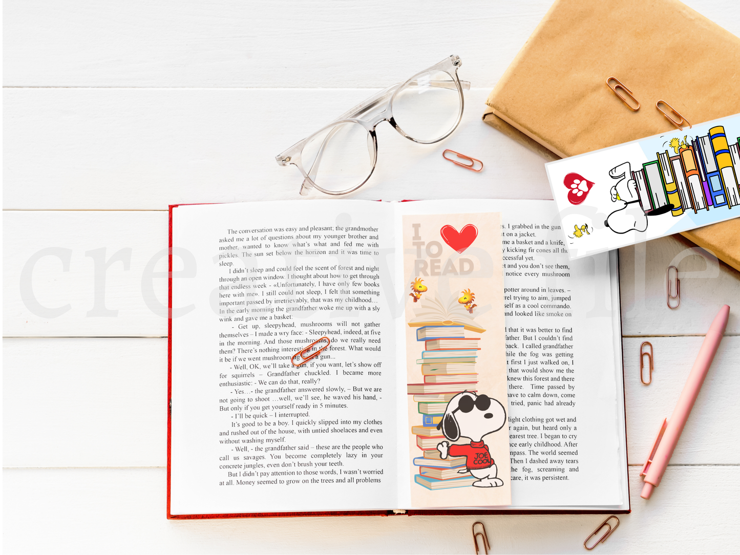 Printable Dog Bookmarks Bundle, Cute Beagle Reading Bookmarks