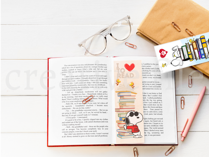 Printable Dog Bookmarks Bundle, Cute Beagle Reading Bookmarks