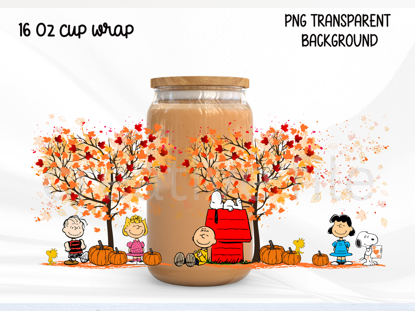 Fall Puppy Pumpkin Patch 16oz Glass Can Wrap PNG, Autumn Dog Cup Wrap, Cozy Libbey Design