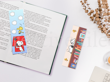 Printable Dog Bookmarks Bundle, Cute Beagle Reading Bookmarks
