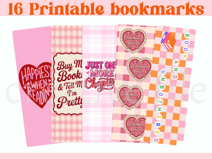 16 Printable Book Lover Bookmarks Bundle