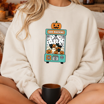 Boo Machine PNG, Halloween Claw Machine T-Shirt Design, Cute Spooky Sublimation Graphic