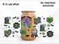 Stay Weird Ghost Glass Can Wrap PNG, Spooky Cup Wrap, Creepy Cute PNG