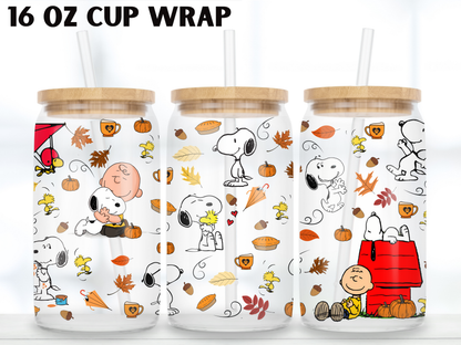 Cute Fall Dog Wrap PNG, Autumn Puppy Pumpkin design
