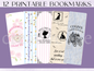 Printable Regency Bookmarks Bundle, Tea House Bookmark Set