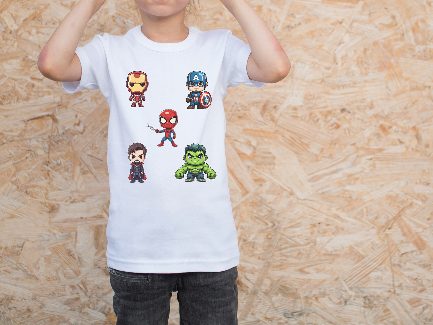 Superhero PNG Clipart Bundle, Comic Hero Chibi Character Graphics