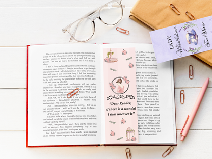 Printable Regency Bookmarks Bundle, Tea House Bookmark Set