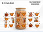 Mouse Pumpkin Spice Glass Can Wrap PNG, Cute Fall Coffee Cup Wrap