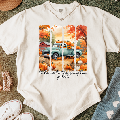 Pumpkin Patch Truck PNG, Vintage Fall Farm T-Shirt Design, Autumn Pumpkin Sublimation Graphic