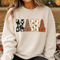 Halloween Mama PNG, Patterned Ghost Pumpkin T-Shirt Design, Spooky Mom Sublimation Graphic
