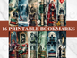 16 Printable Horror Bookmarks Bundle, Gothic Classic Literature Bookmark Set