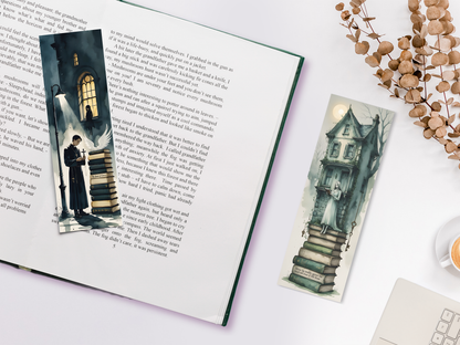 16 Printable Horror Bookmarks Bundle, Gothic Classic Literature Bookmark Set