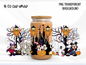 Halloween Mouse Castle 16oz Glass Can Wrap PNG, Spooky Park Cup Wrap
