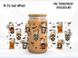 Halloween Coffee Can Wrap PNG, Spooky Latte Cup Wrap